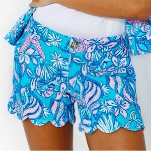 Lilly Pulitzer NWT 5" Buttercup Knit Shorts Sound The Sirens Size 10